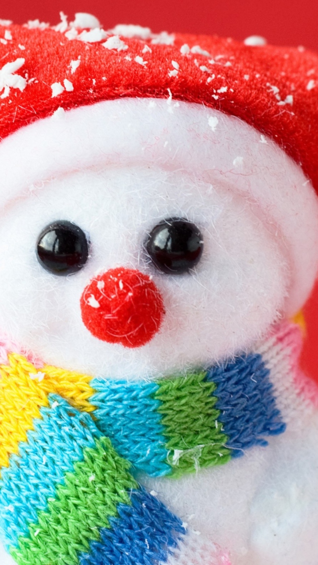 Das Cute Christmas Snowman Wallpaper 640x1136