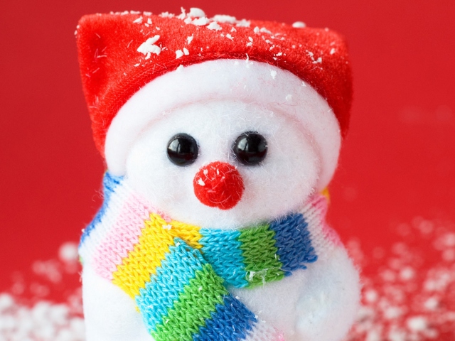 Das Cute Christmas Snowman Wallpaper 640x480