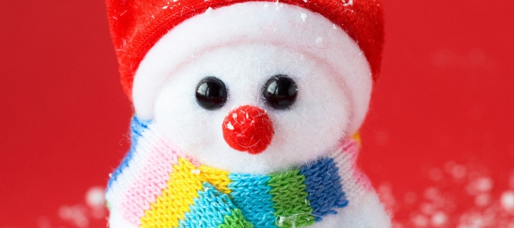 Cute Christmas Snowman wallpaper 720x320