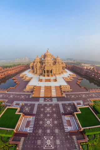 Das Akshardham, Delhi, Golden Temple Wallpaper 320x480