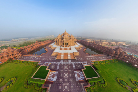 Akshardham, Delhi, Golden Temple wallpaper 480x320