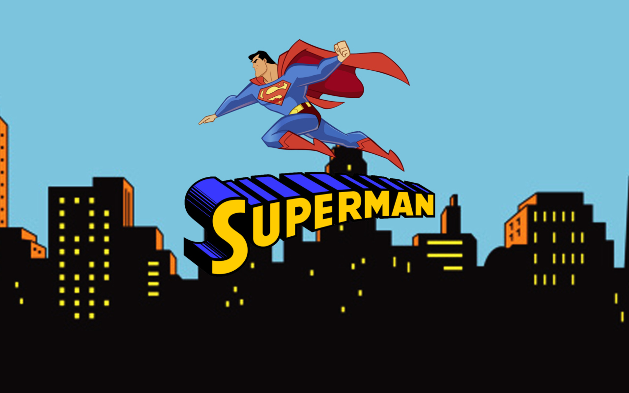 Superman Cartoon wallpaper 1280x800