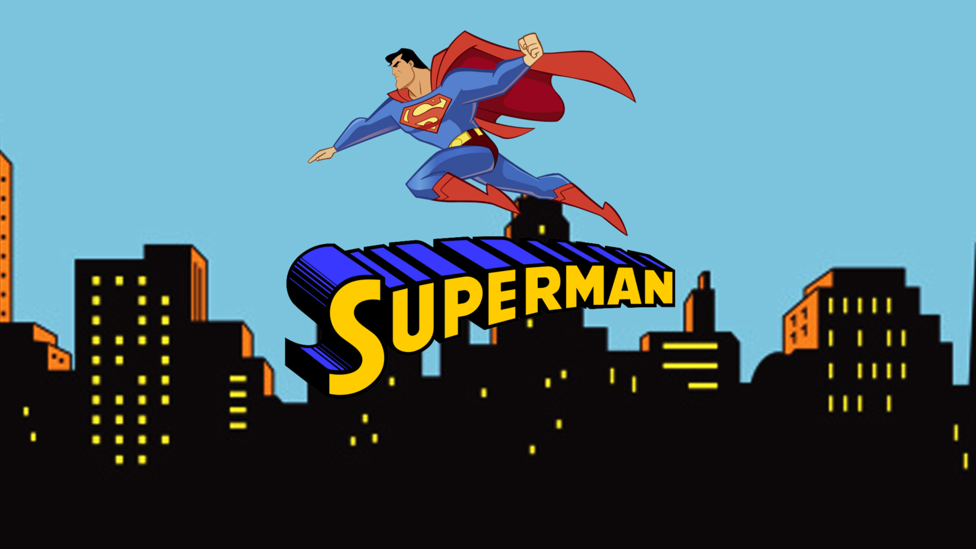 Superman Cartoon wallpaper 1920x1080