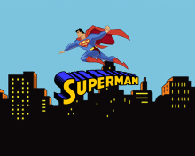 Superman Cartoon wallpaper 220x176