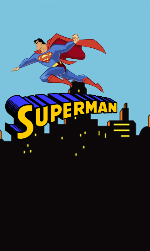 Das Superman Cartoon Wallpaper 480x800