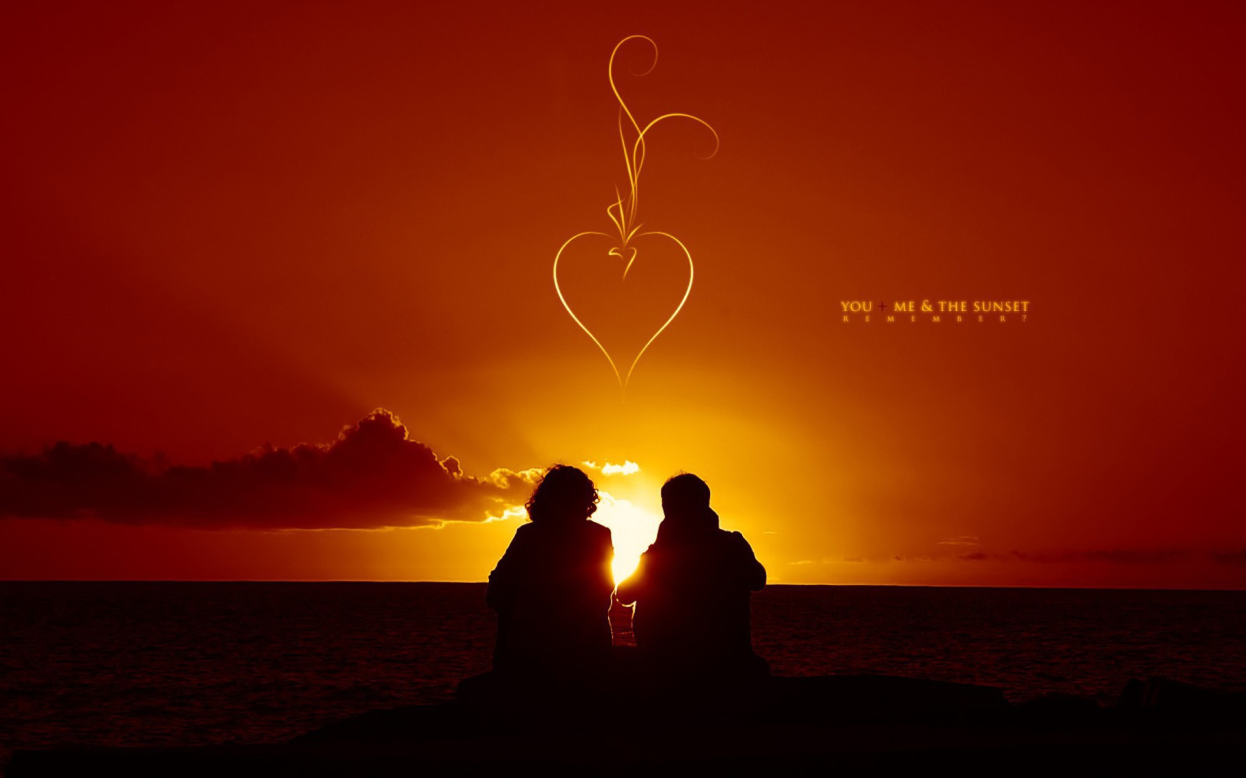 Sunset And Couples wallpaper 2560x1600