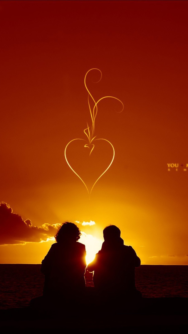 Sunset And Couples wallpaper 640x1136