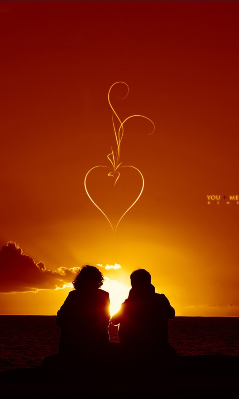 Sunset And Couples wallpaper 768x1280