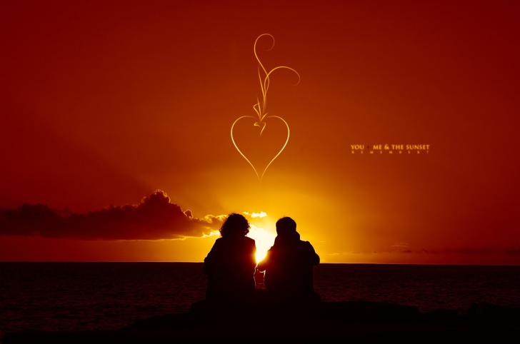 Sunset And Couples wallpaper