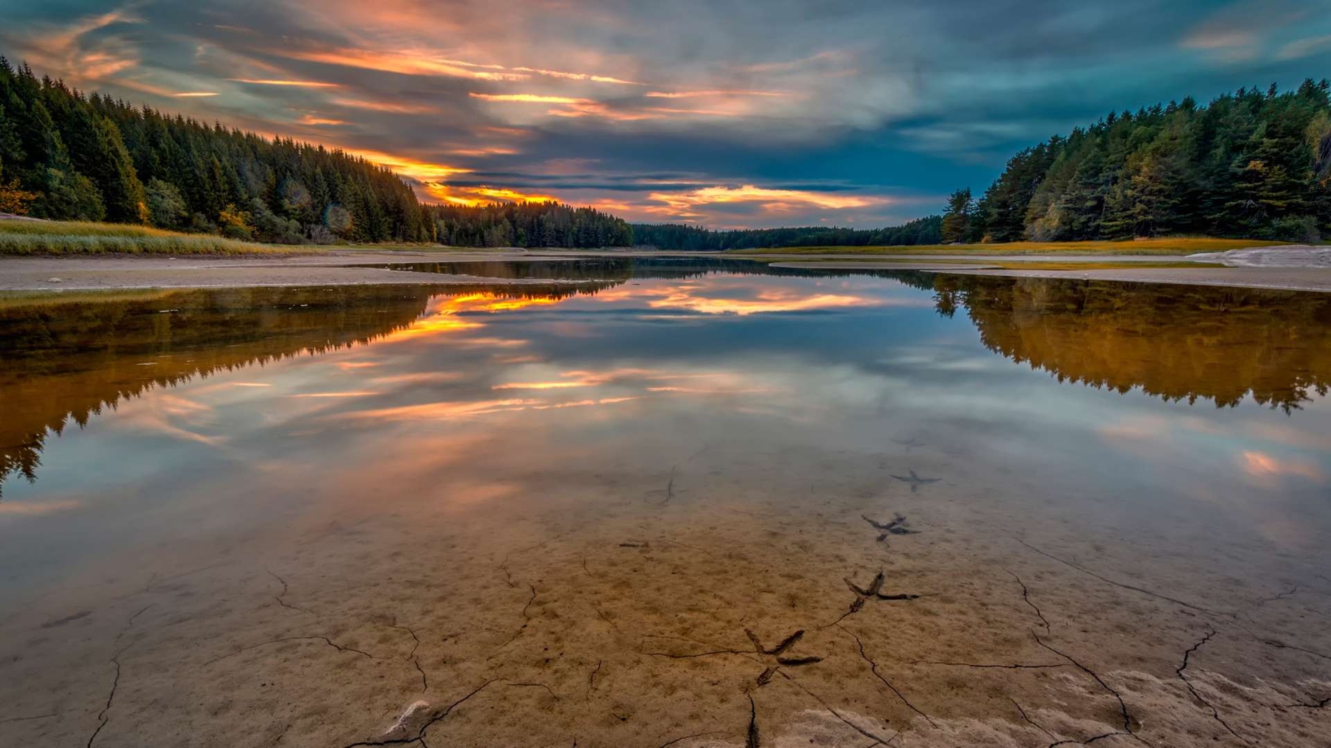 River Evening Wallpaper for Desktop 1920x1080 Full HD