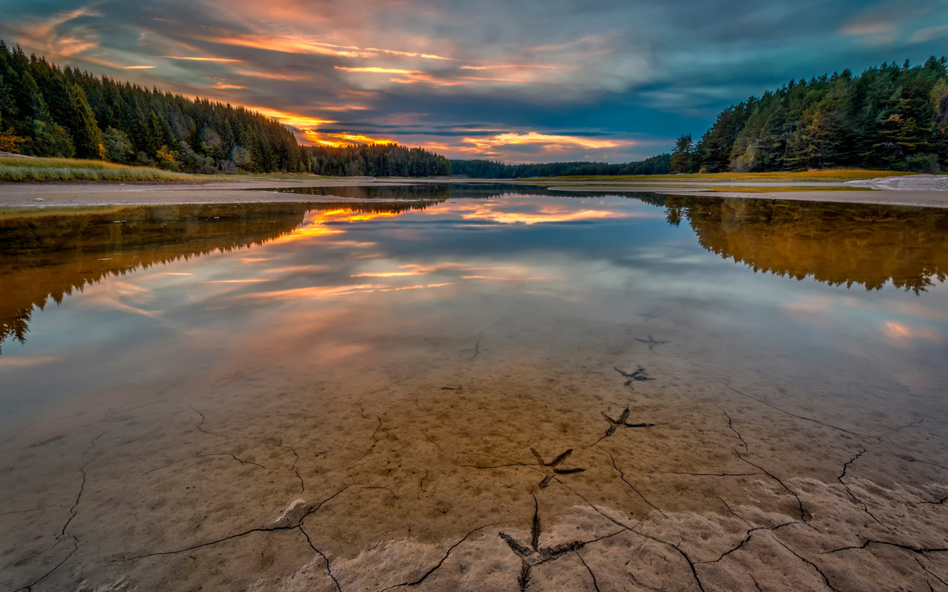 River Evening wallpaper 1920x1200