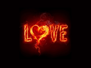 Das Fire Love Wallpaper 320x240