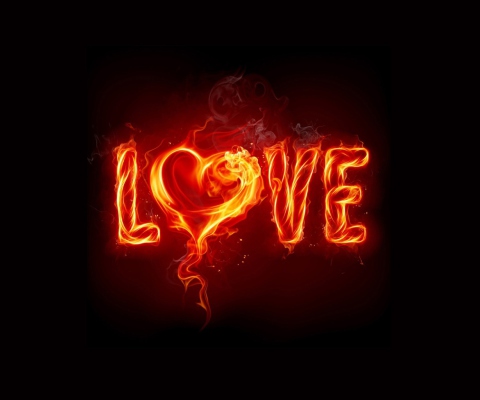 Fondo de pantalla Fire Love 480x400