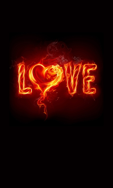 Das Fire Love Wallpaper 480x800