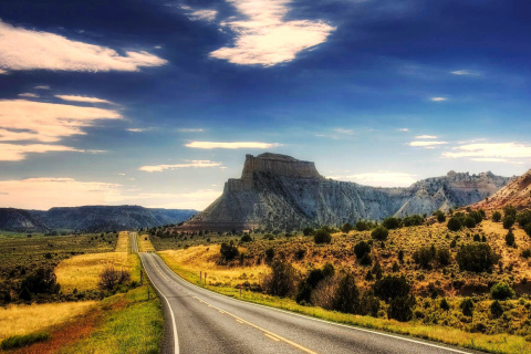 Landscape with great Rock wallpaper 480x320