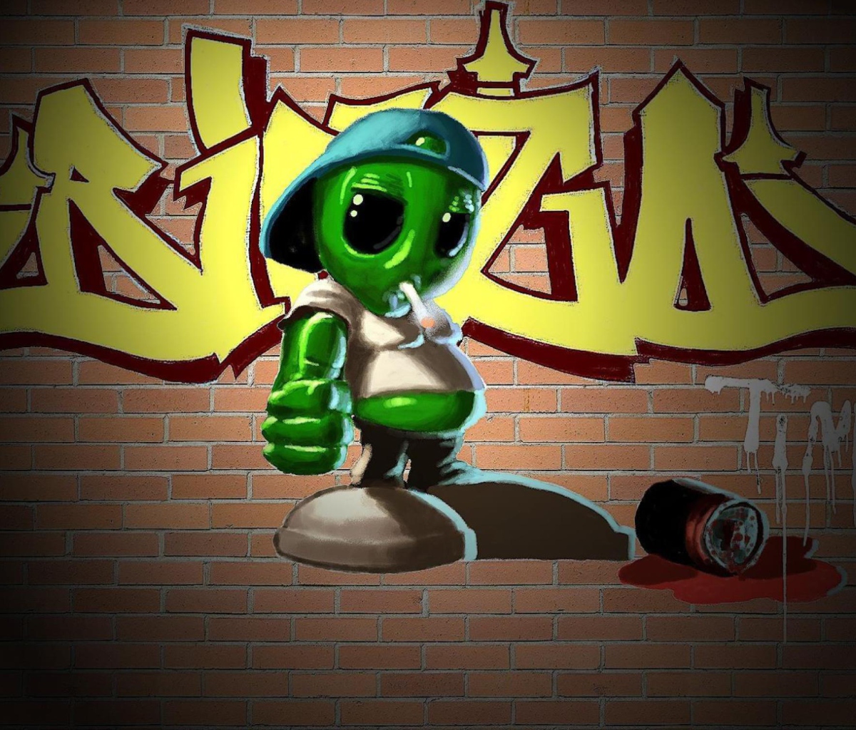 Screenshot №1 pro téma Alien Graffiti 1200x1024