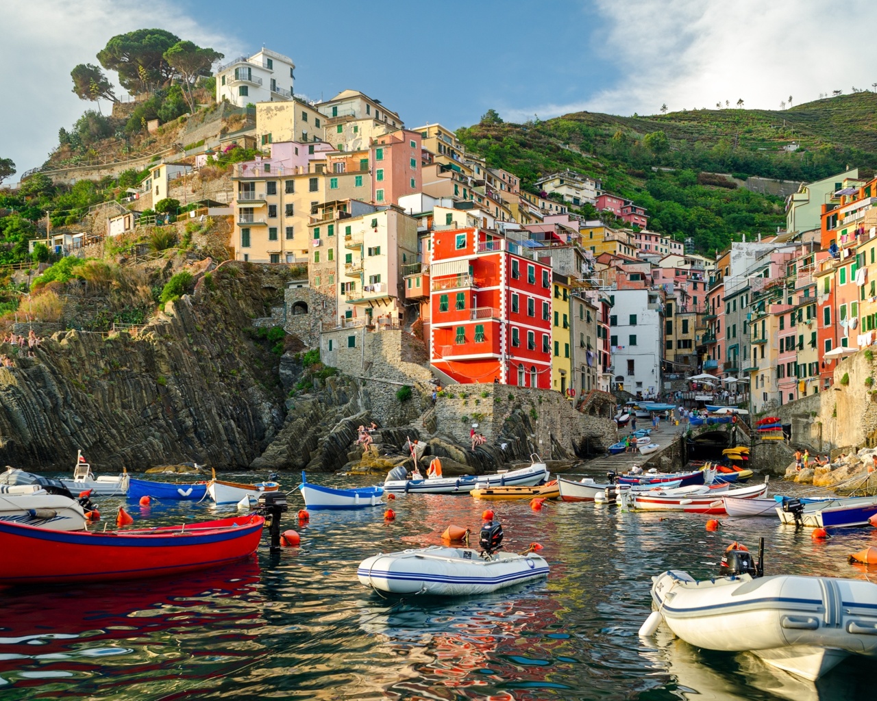 Обои Riomaggiore Cinque Terre 1280x1024