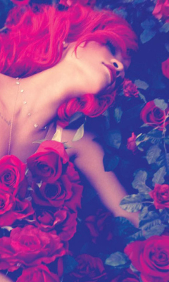 Das Rihanna's Roses Wallpaper 240x400