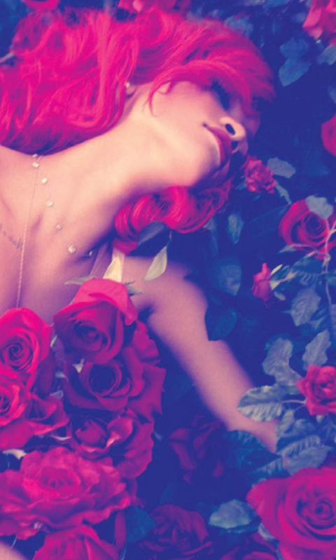 Fondo de pantalla Rihanna's Roses 480x800
