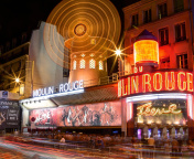 Moulin Rouge cabaret in Paris wallpaper 176x144