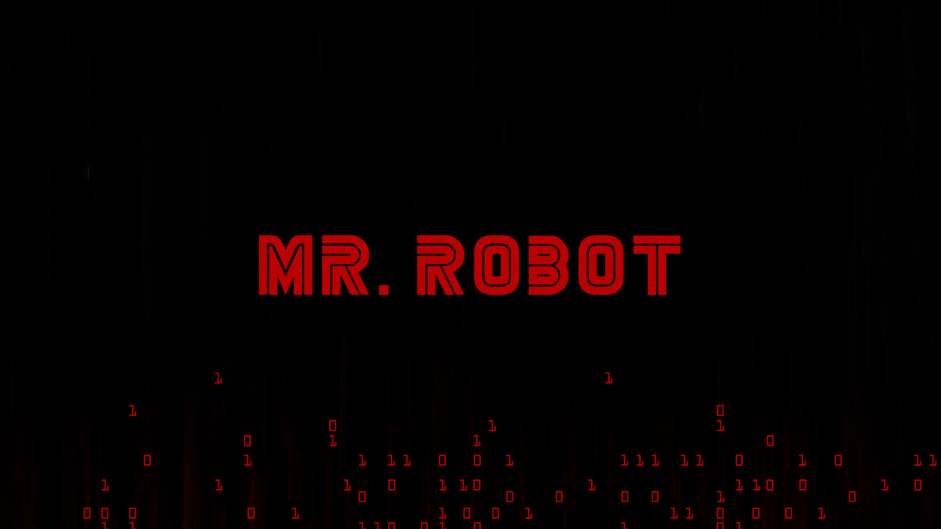 Mr Robot Logo wallpaper 1366x768