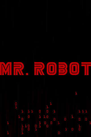 Das Mr Robot Logo Wallpaper 320x480