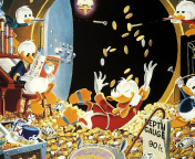 Das DuckTales and Scrooge McDuck Money Wallpaper 176x144