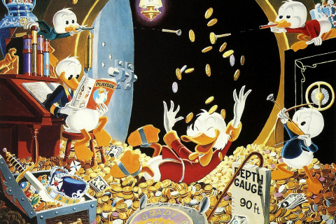 Обои DuckTales and Scrooge McDuck Money 480x320