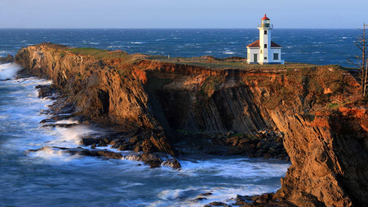Fondo de pantalla Cape Arago Lighthouse 1280x720