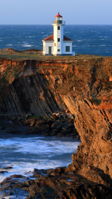 Fondo de pantalla Cape Arago Lighthouse 360x640