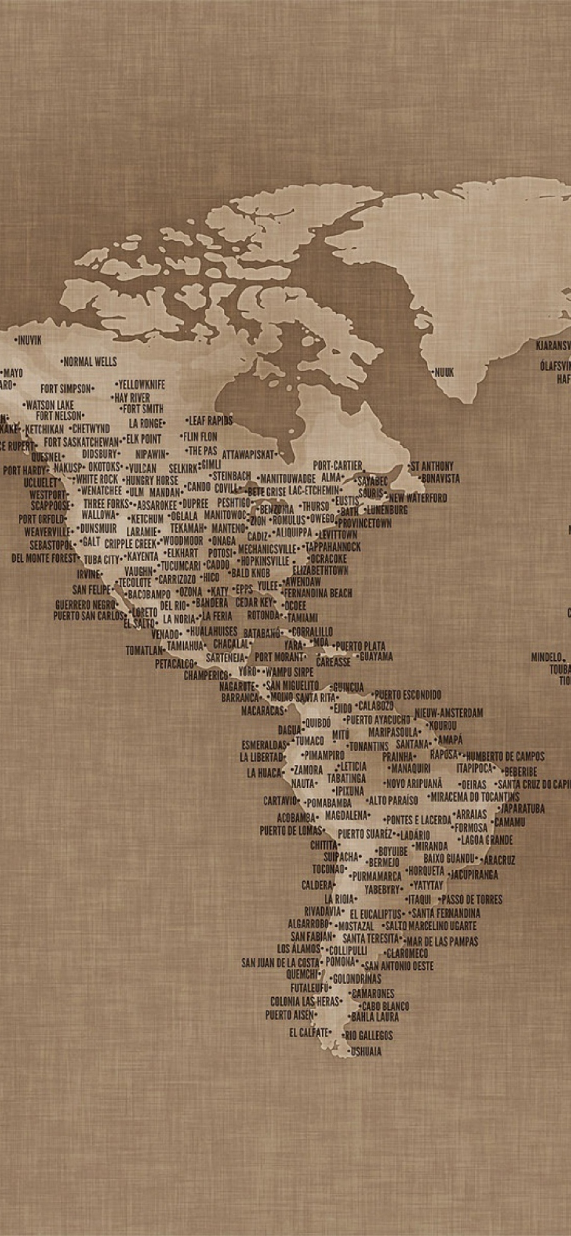 Das World Map Wallpaper 1170x2532