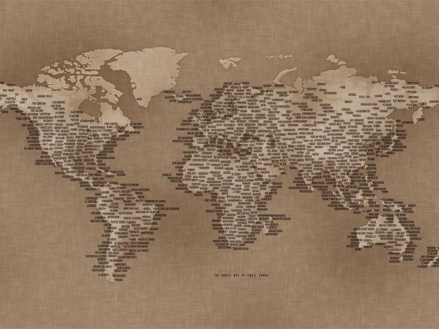 Обои World Map 640x480