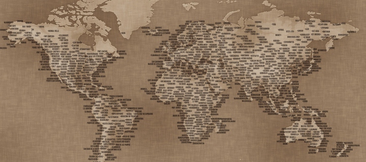 Das World Map Wallpaper 720x320