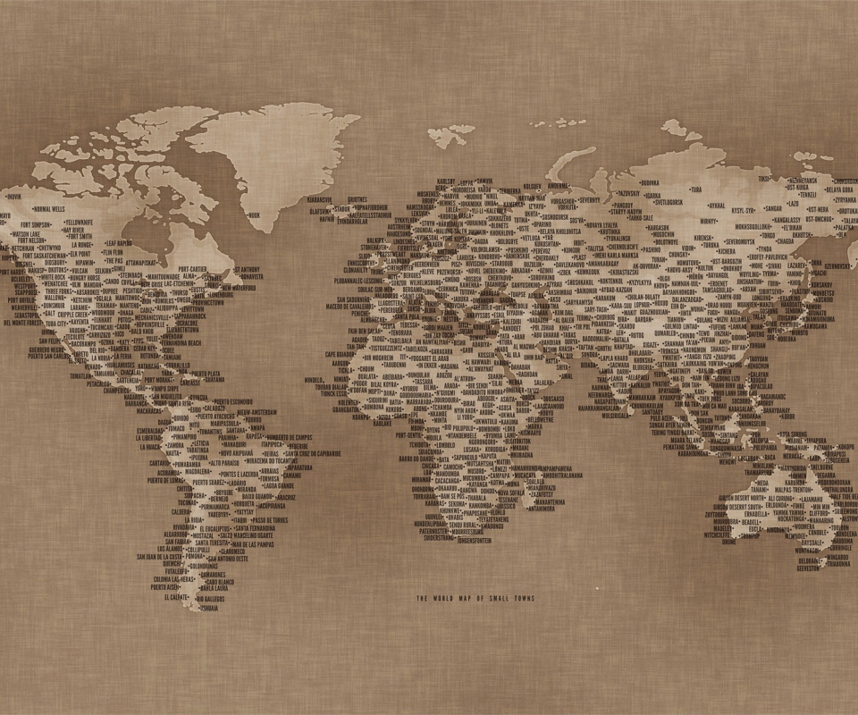 World Map wallpaper 960x800