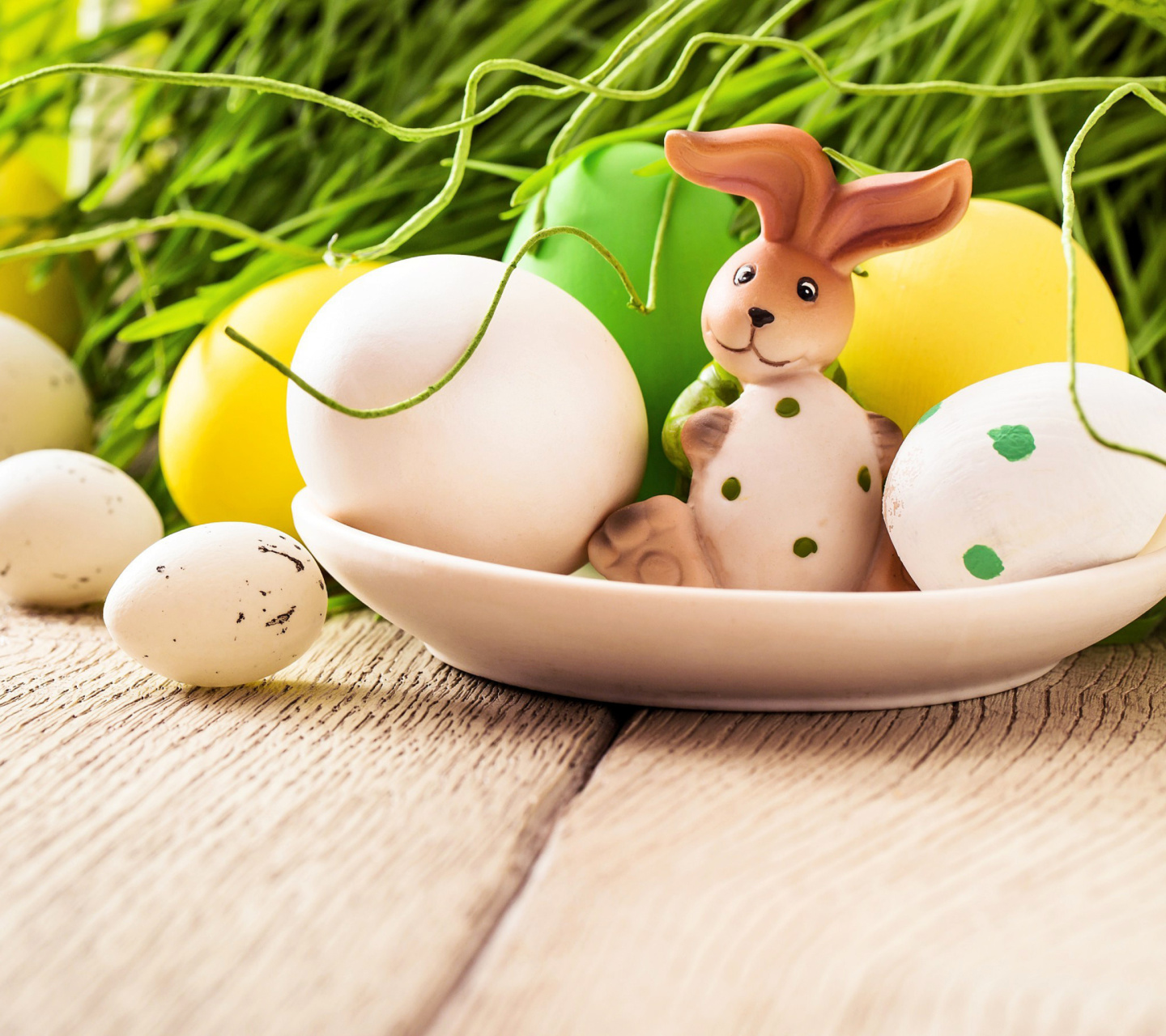 Easter still life with hare wallpaper 1440x1280