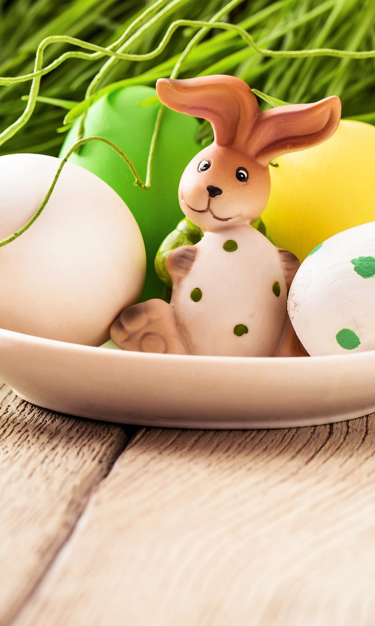 Das Easter still life with hare Wallpaper 768x1280