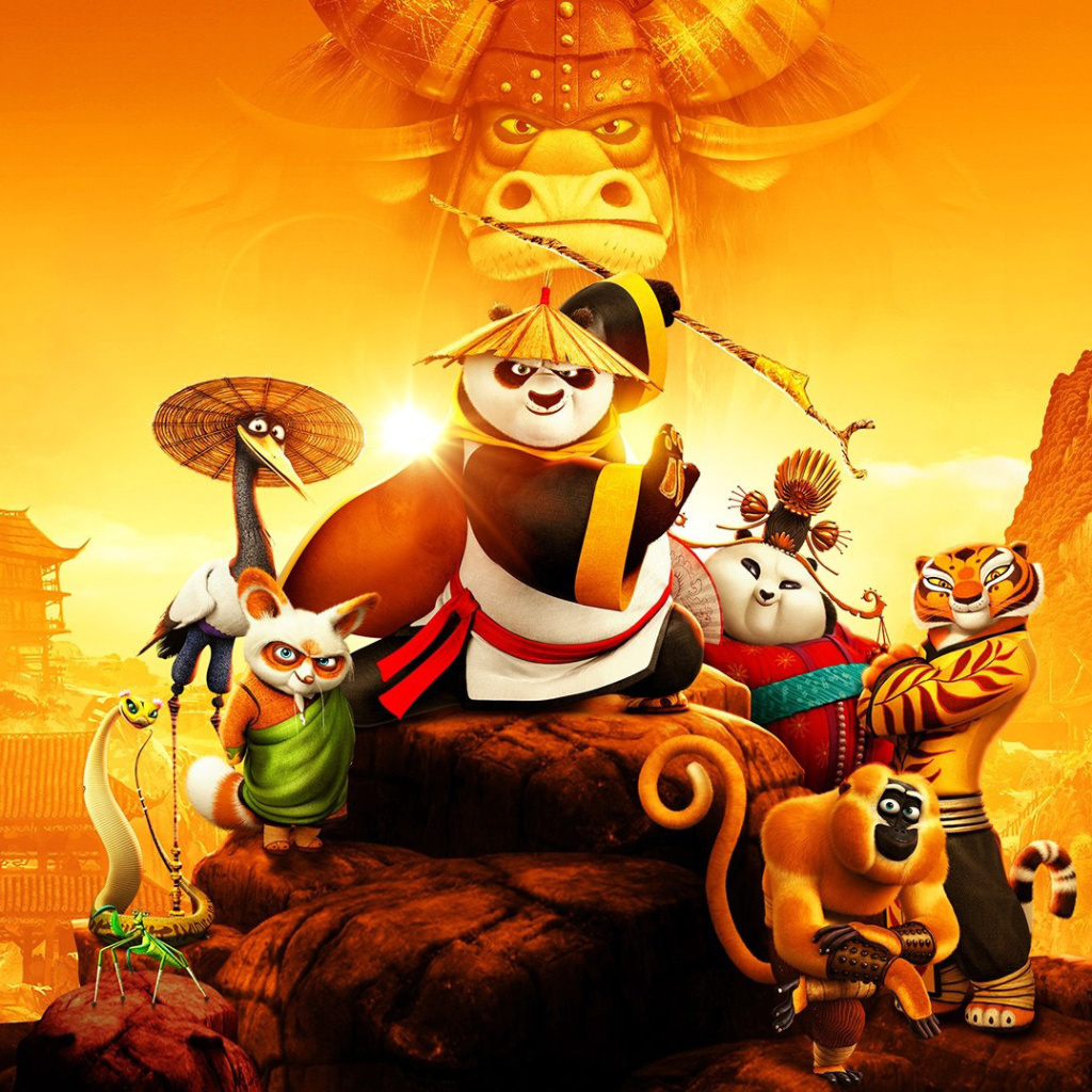 Sfondi Kung Fu Panda 3 3D 1024x1024