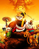 Fondo de pantalla Kung Fu Panda 3 3D 128x160