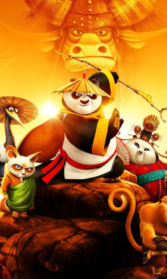 Sfondi Kung Fu Panda 3 3D 240x400