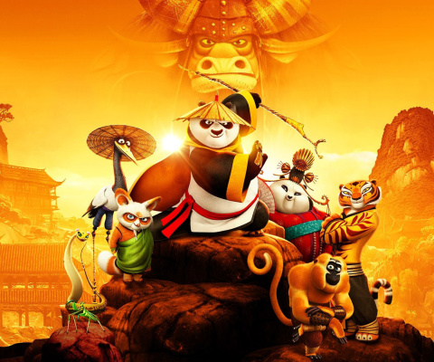 Das Kung Fu Panda 3 3D Wallpaper 480x400