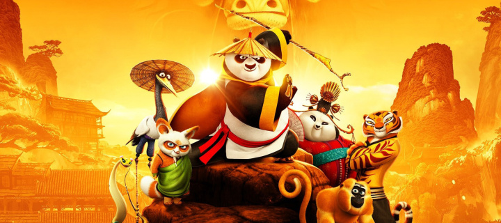 Kung Fu Panda 3 3D wallpaper 720x320