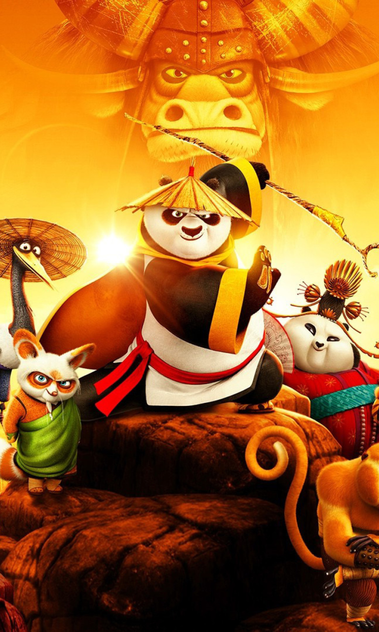 Sfondi Kung Fu Panda 3 3D 768x1280