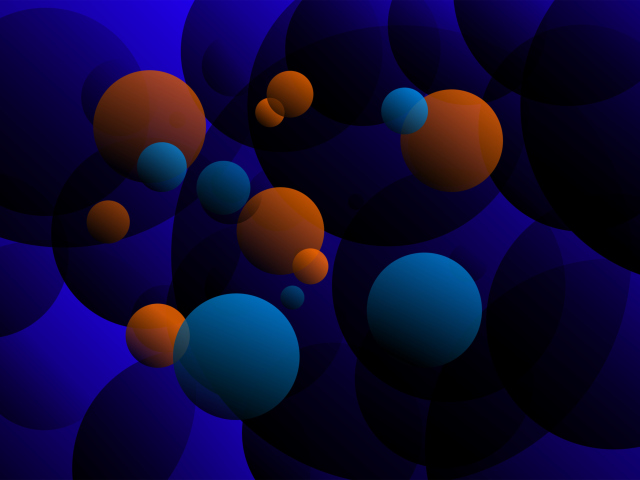 Das 3D Spheres Wallpaper 640x480