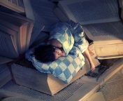 Reading And Dreaming wallpaper 176x144