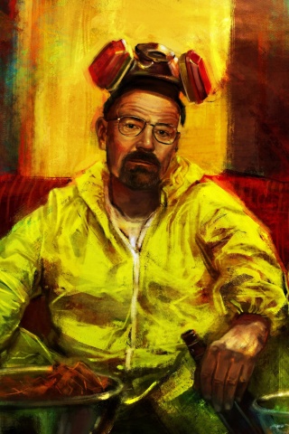 Breaking Bad with Walter White wallpaper 320x480