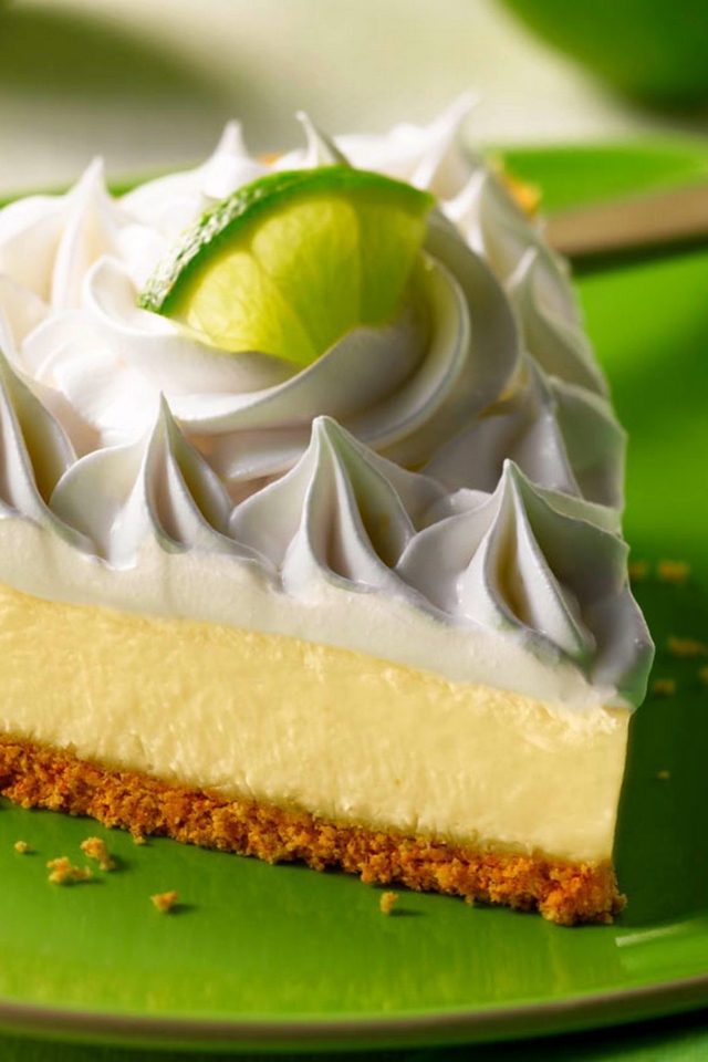 Lime Cheesecake wallpaper 640x960