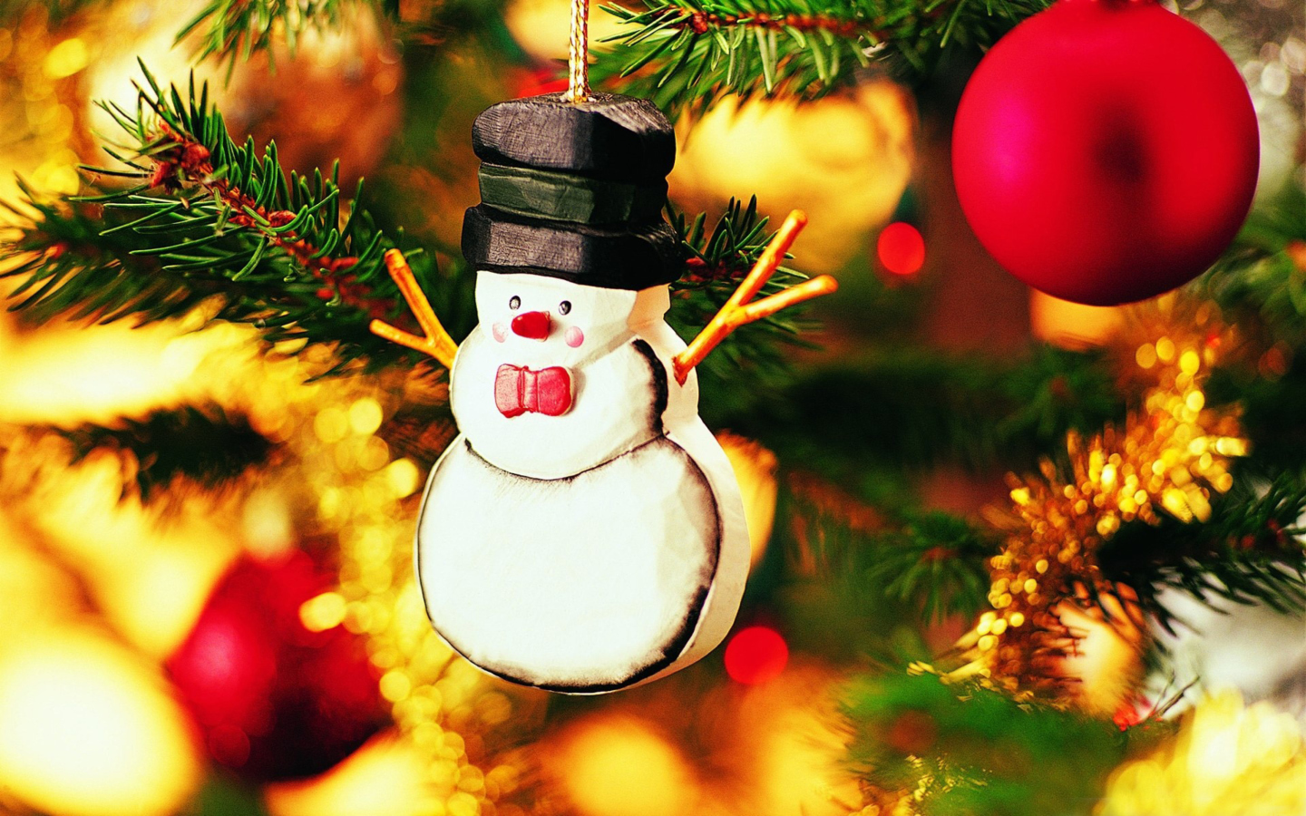 Das Christmas Snowman Craft Wallpaper 1440x900
