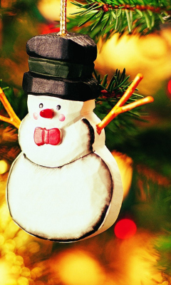 Das Christmas Snowman Craft Wallpaper 240x400