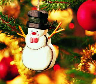 Kostenloses Christmas Snowman Craft Wallpaper für 208x208