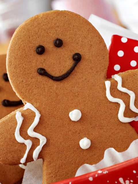 Das Ginger Bread Christmas Cookies Wallpaper 480x640